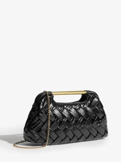 Noir - Pochette à poignée tissée