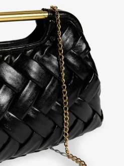 Noir - Pochette à poignée tissée