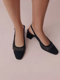 Noir à pois - Chaussures à talons carrés Forever Comfort® à bout carré