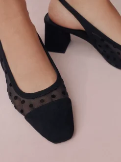 Noir à pois - Chaussures à talons carrés Forever Comfort® à bout carré