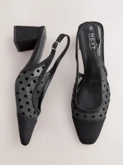 Noir à pois - Chaussures à talons carrés Forever Comfort® à bout carré