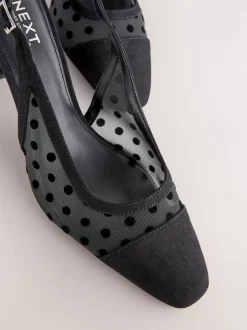 Noir à pois - Chaussures à talons carrés Forever Comfort® à bout carré