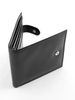 Noir - Portefeuille à bouton-pression