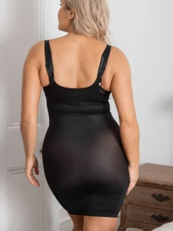 Noir - Pour Moi Lingerie Hourglass Shapewear Fermeté pour le contrôle du ventre Wear Your Own Bra Slip