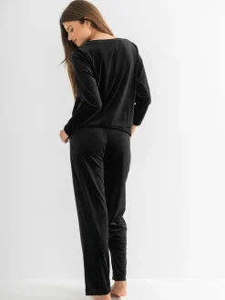 Noir - Pour Moi Velour Lounge Pyjamas Set