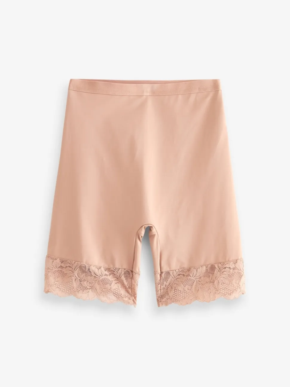 Noir / Praline Nude - Bermuda léger et galbant avec dos en dentelle pour le contrôle du ventre 2 Pack