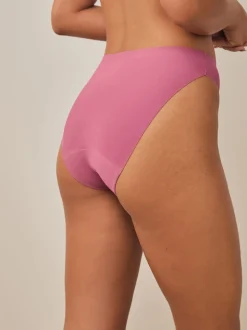 Noir / Praline nude / Rose fleuri - Lot de 4 culottes menstruelles à débit moyen Invisible