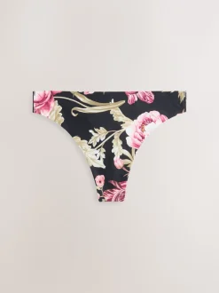 Noir / Praline nude / Rose fleuri - Lot de 4 culottes menstruelles Invisible Light Flow