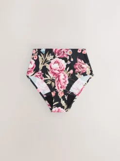 Noir / Praline nude / Rose fleuri - Lot de 4 culottes menstruelles à débit moyen Invisible
