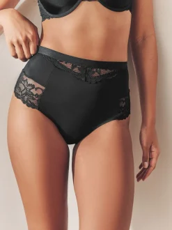 Noir / Praline Nude - Tongs taille haute légers et modelants pour le contrôle de l'abdomen 2 Pack
