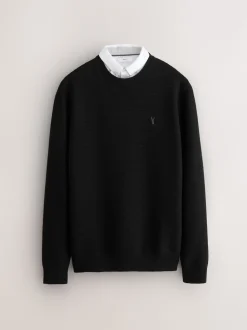 Noir - Pull Oxford texturé coupe classique