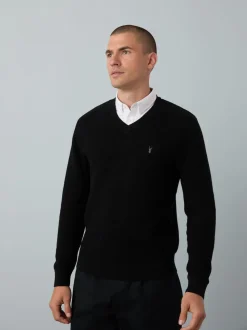 Noir - Pull Oxford texturé coupe classique