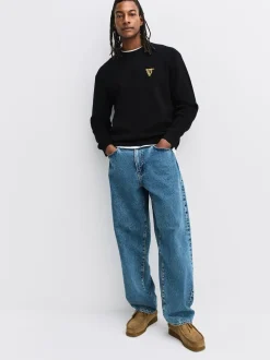 Noir - Pulls graphique à col rond 100% coton Guinness sous licence