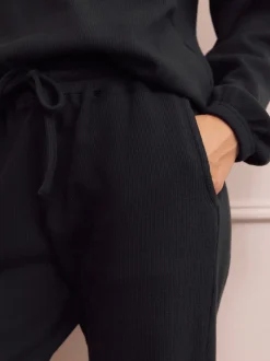 Noir - Pyjama à manches longues Cosy Waffle