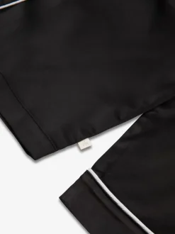 Noir - Pyjama de Noël The Little Tailor boutonné en satin pour enfant