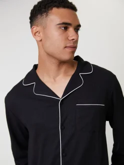 Noir - Pyjama Loungeable gaufré traditionnel