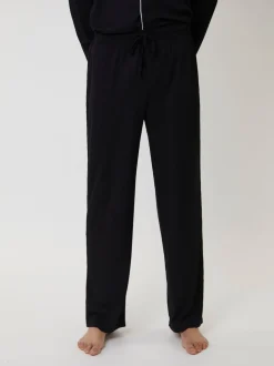 Noir - Pyjama Loungeable gaufré traditionnel