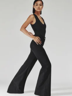 Noir - Reiss - Sakura - Jean évasé à poches plaquées