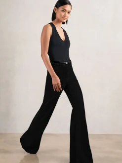 Noir - Reiss - Sakura - Jean évasé à poches plaquées