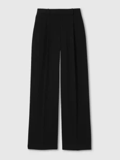 Noir - Reiss Pantalon en sergé Eden à taille élastiquée Ample