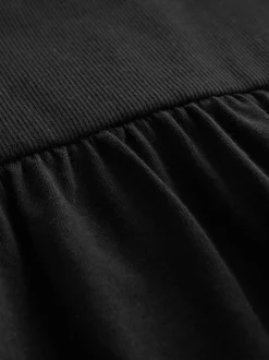 Noir - Robe d’été mi-longue en jersey