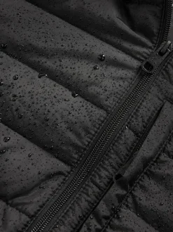 Noir - Résistant à la douche Lightweight Hooded Puffer Coat Veste