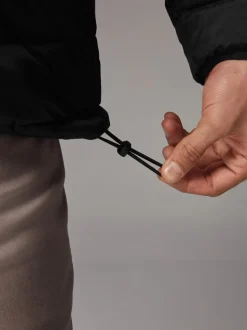 Noir - Résistant à la douche Lightweight Hooded Puffer Coat Veste