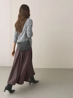 Noir - Sac à bandoulière en cuir avec scoop