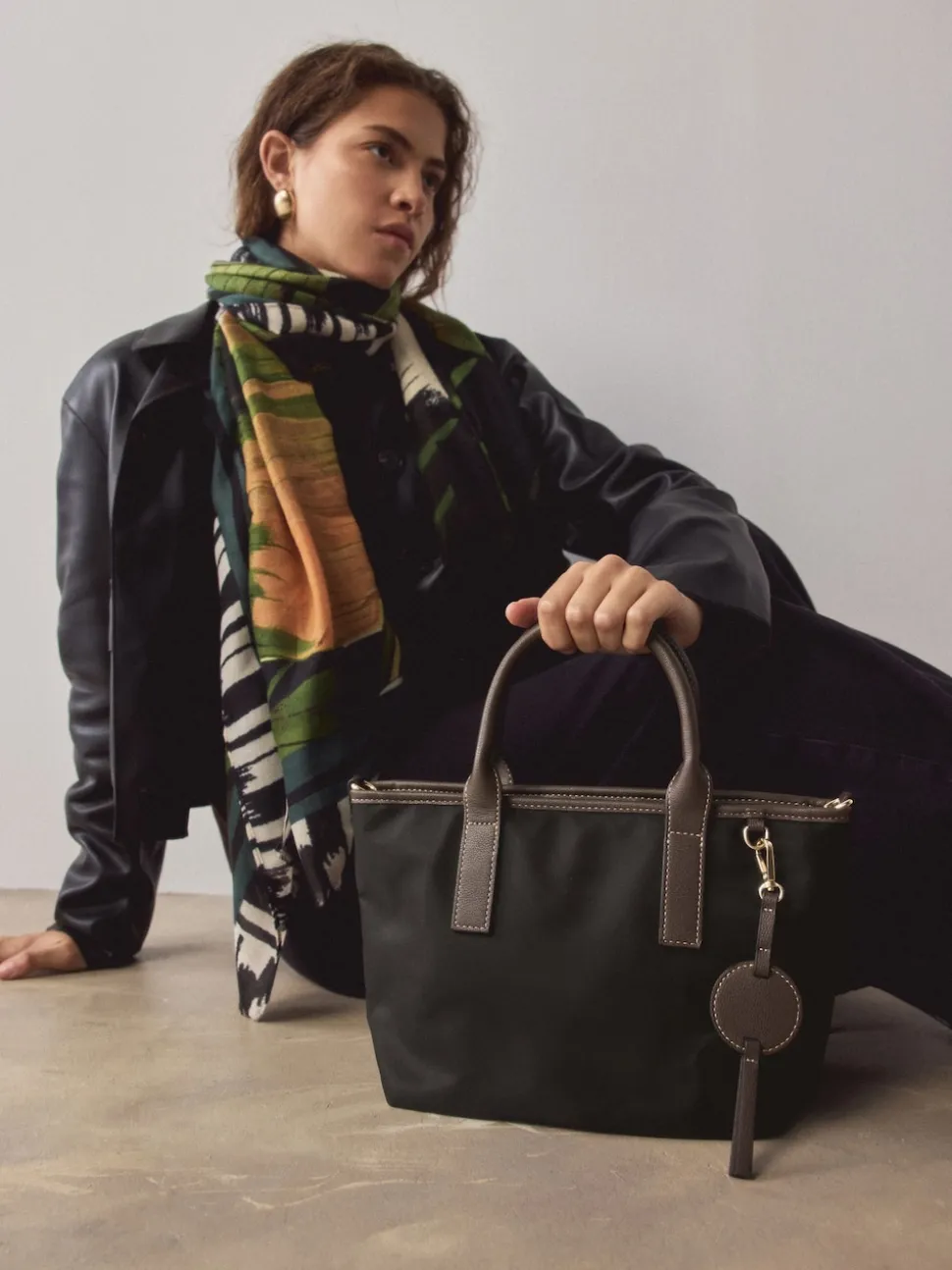 Noir - Sac à bandoulière en nylon