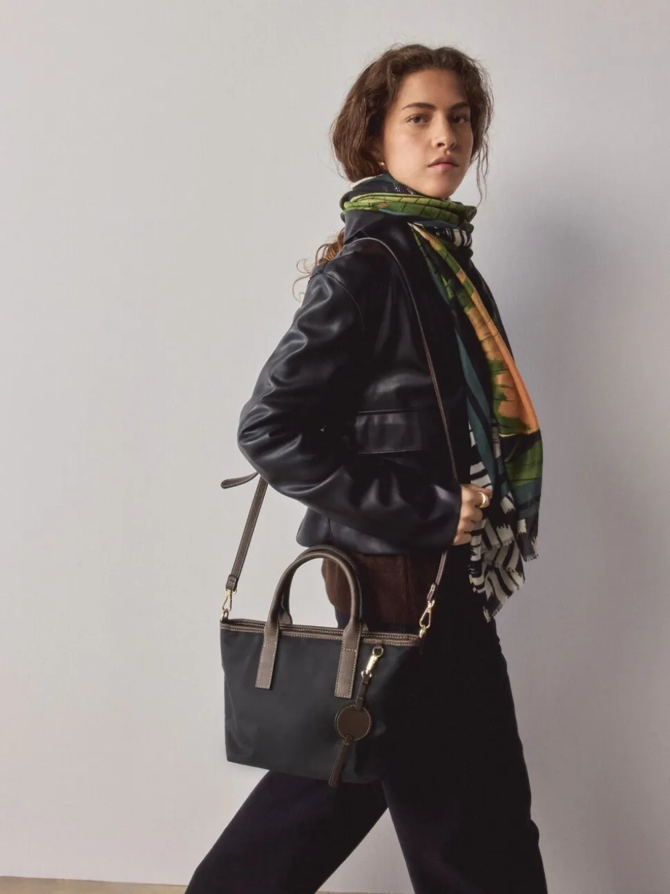 Noir - Sac à bandoulière en nylon