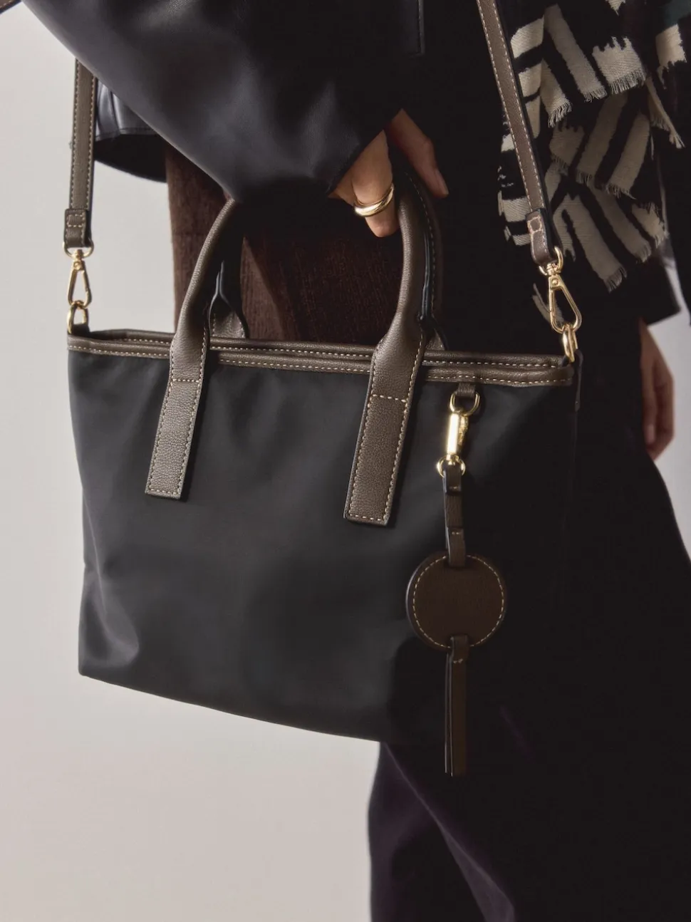 Noir - Sac à bandoulière en nylon