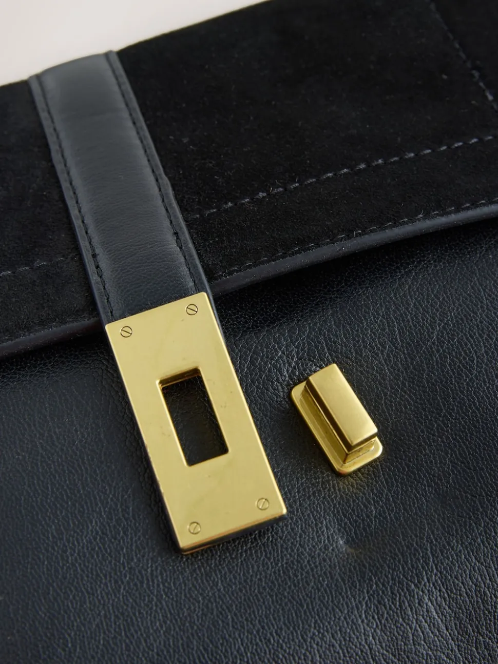 Noir - Sac à bandoulière en cuir effet croco