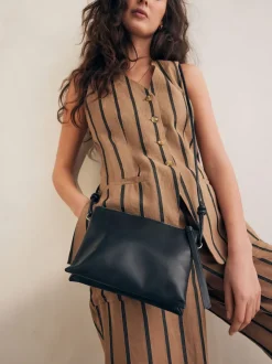 Noir - Sac à bandoulière en cuir