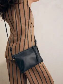 Noir - Sac à bandoulière en cuir