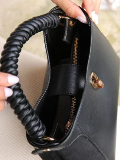 Noir - Sac à bandoulière Luella Grey Catherine à poignée tissée