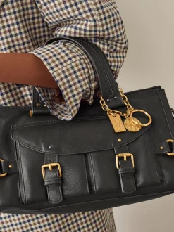 Noir - Sac à main à boucle Charm