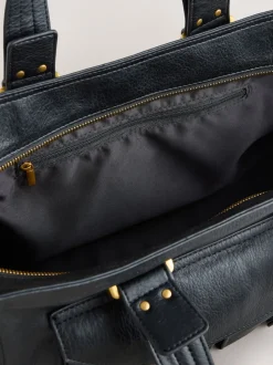 Noir - Sac à main à boucle Charm