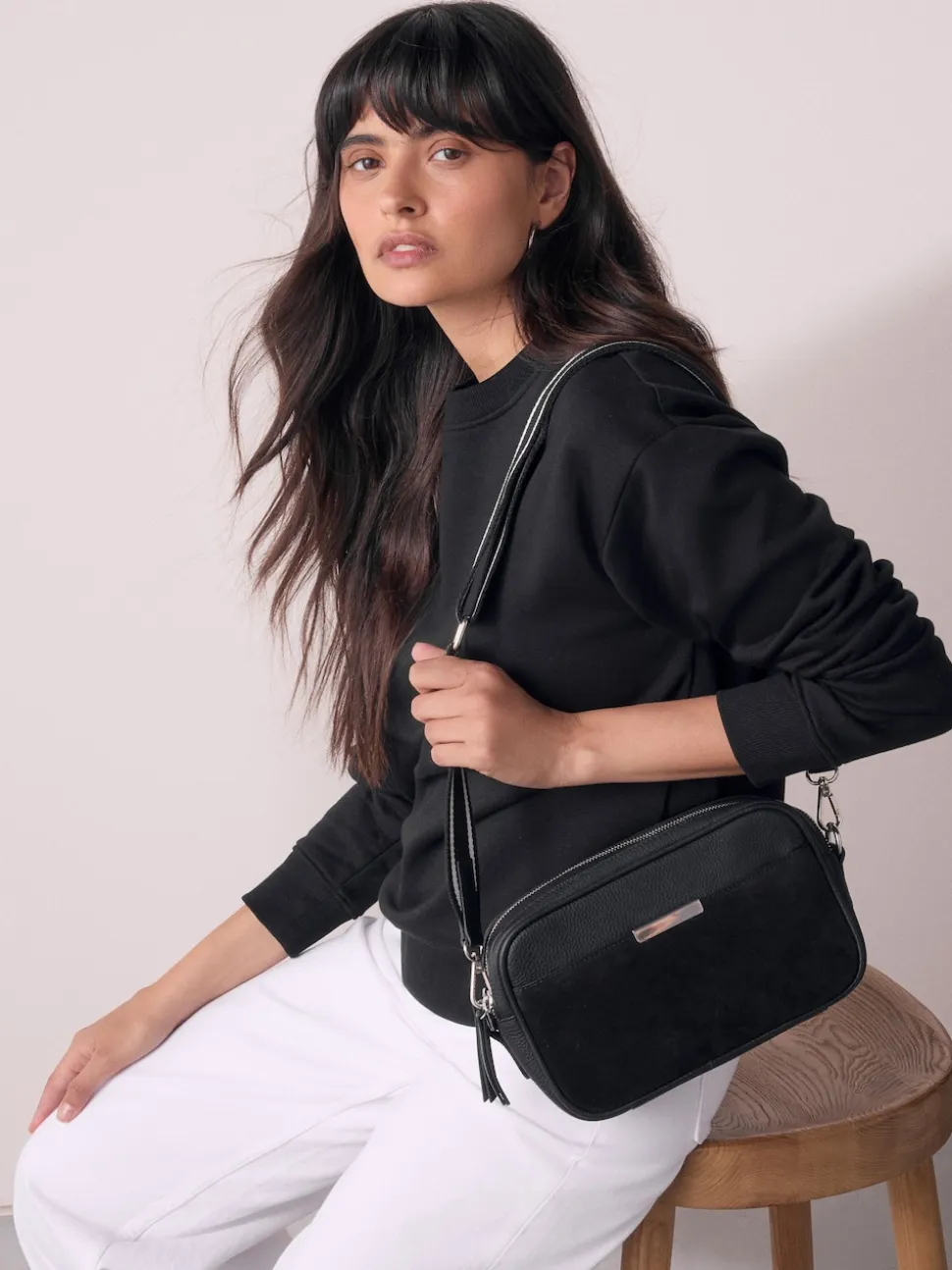 Noir - Sac d'appareil photo en cuir