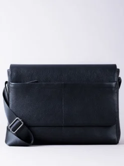 Noir - Sacoche messager pour ordinateur portable Lakeland Leather Crummock