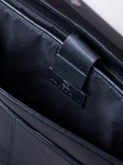 Noir - Sacoche messager pour ordinateur portable Lakeland Leather Crummock