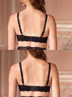 Noir - Seraphine Soutien-gorge plongeant de Grossesse et d’Allaitement en Dentelle