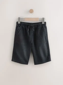 Noir - Short Bermuda Pull On en jean (3-16ans)