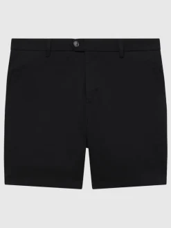 Noir - Short chino casual Reiss Wicket coupe courte