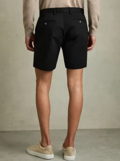 Noir - Short chino casual Reiss Wicket coupe courte