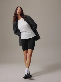 Noir - Short cycliste en jersey