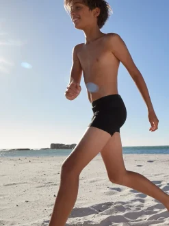 Noir - Short de bain extensible (3-16ans)