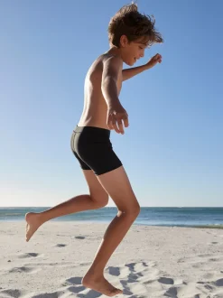 Noir - Short de bain extensible (3-16ans)