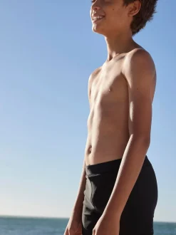 Noir - Short de bain extensible (3-16ans)