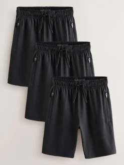 Noir - Short de sport léger 3 Pack (3-16ans)
