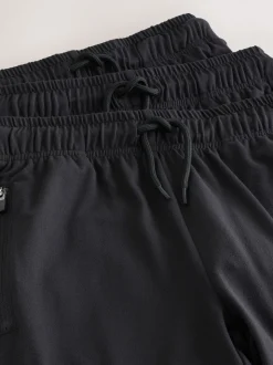 Noir - Short de sport léger 3 Pack (3-16ans)